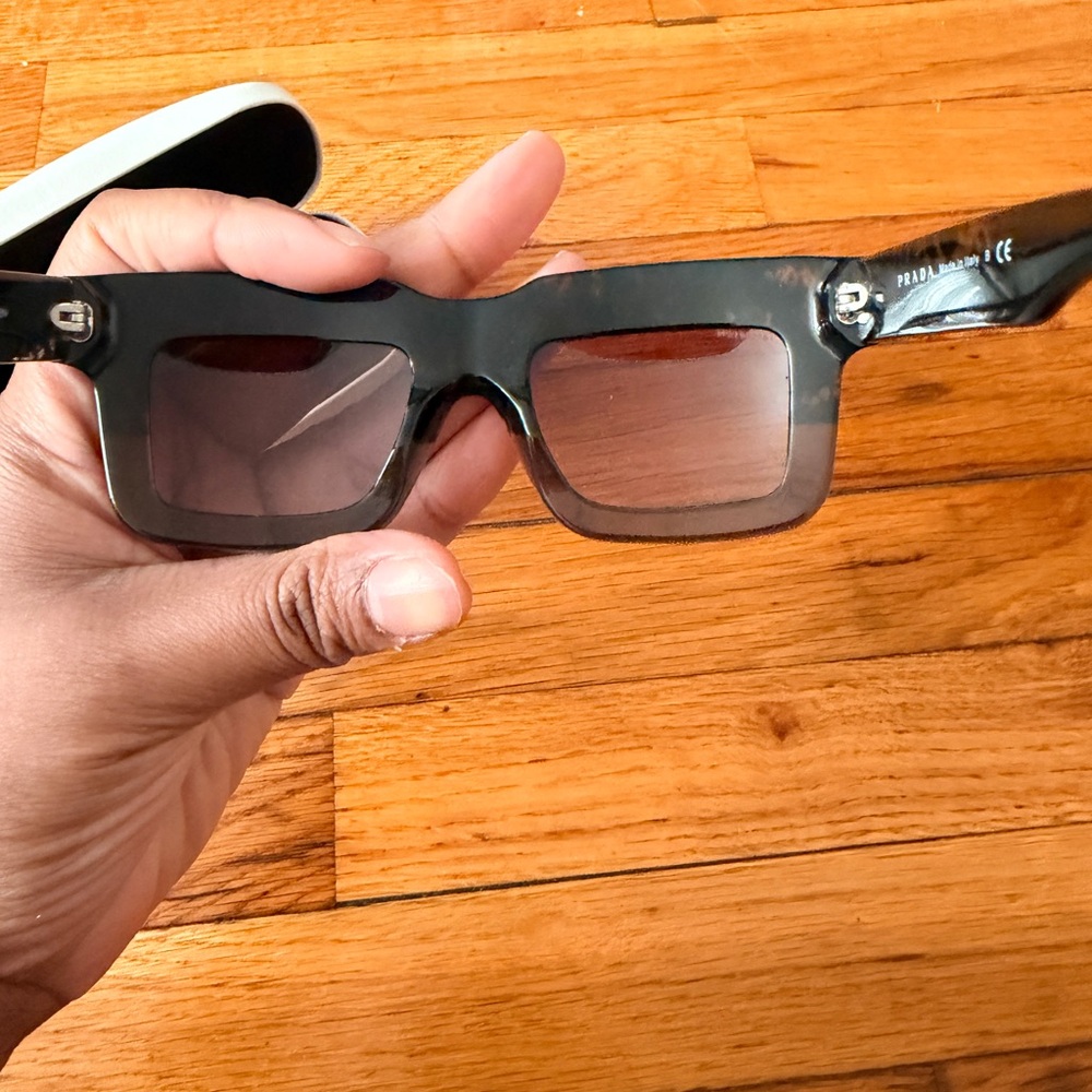 Prada Rectangular Sunglasses Black & Tortoiseshel… - image 8